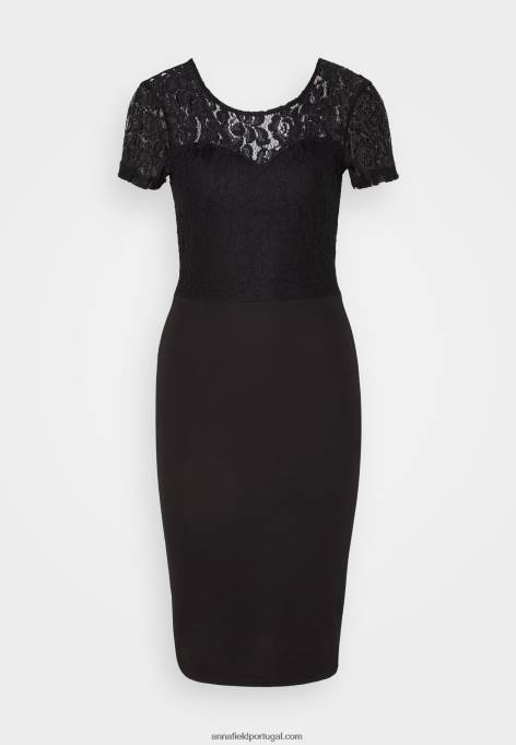 mulheres vestido de jérsei preto F4BZ0D58 Anna Field
