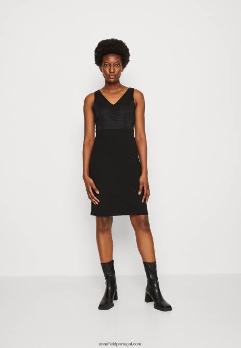 mulheres vestido de jérsei preto F4BZ0D63 Anna Field