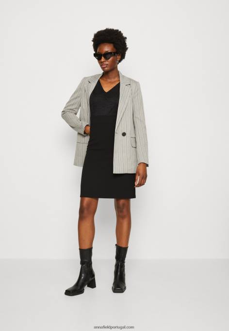 mulheres vestido de jérsei preto F4BZ0D63 Anna Field