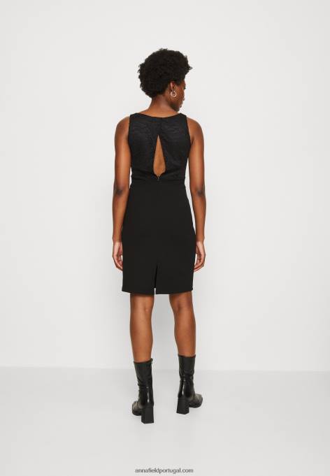 mulheres vestido de jérsei preto F4BZ0D63 Anna Field