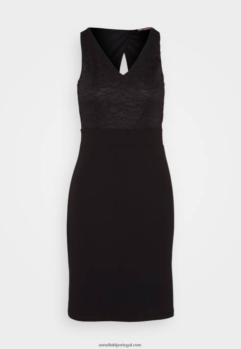 mulheres vestido de jérsei preto F4BZ0D63 Anna Field