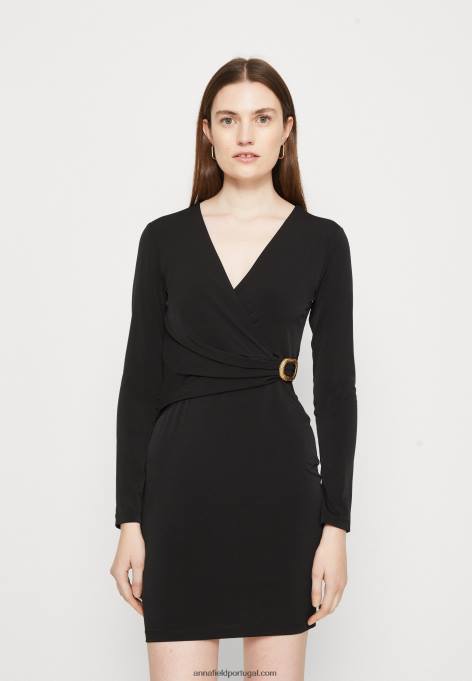 mulheres vestido de jérsei preto F4BZ0D66 Anna Field
