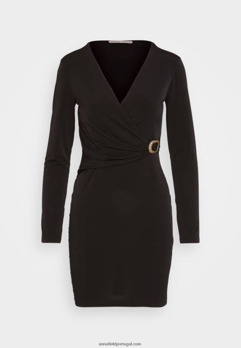 mulheres vestido de jérsei preto F4BZ0D66 Anna Field
