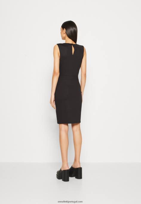mulheres vestido de jérsei preto/branco F4BZ0D106 Anna Field