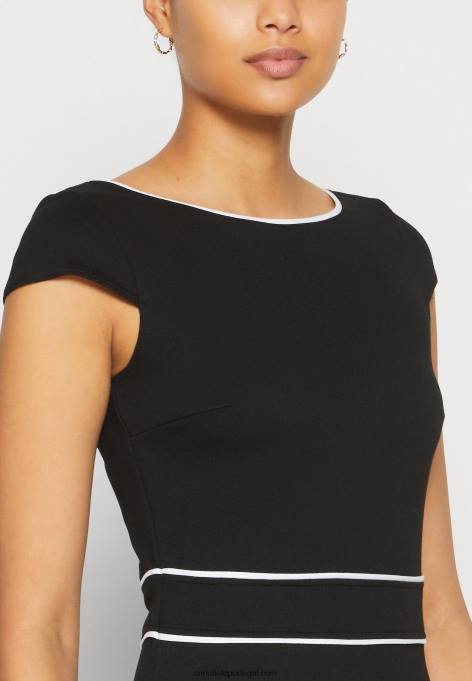 mulheres vestido de jérsei preto/branco F4BZ0D113 Anna Field