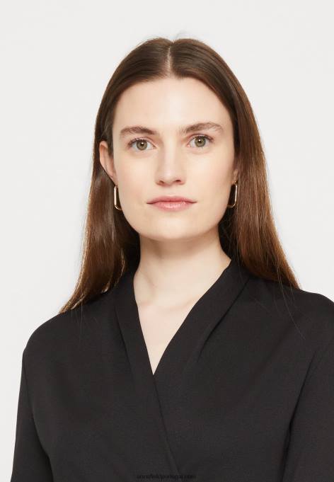 mulheres vestido de jérsei preto/branco F4BZ0D130 Anna Field