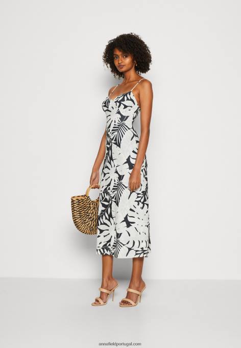 mulheres vestido de jérsei preto/branco F4BZ0D164 Anna Field