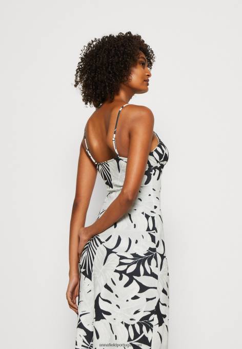 mulheres vestido de jérsei preto/branco F4BZ0D164 Anna Field