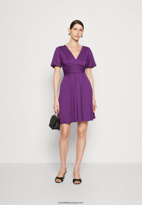 mulheres vestido de jérsei roxo F4BZ0D148 Anna Field