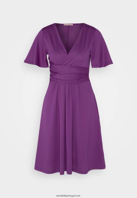 mulheres vestido de jérsei roxo F4BZ0D148 Anna Field