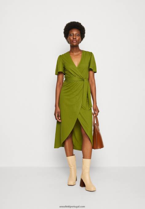 mulheres vestido de jérsei verde F4BZ0D138 Anna Field