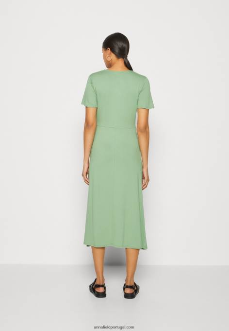 mulheres vestido de jérsei verde F4BZ0D151 Anna Field