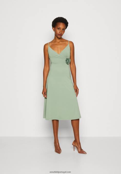 mulheres vestido de jérsei verde F4BZ0D42 Anna Field