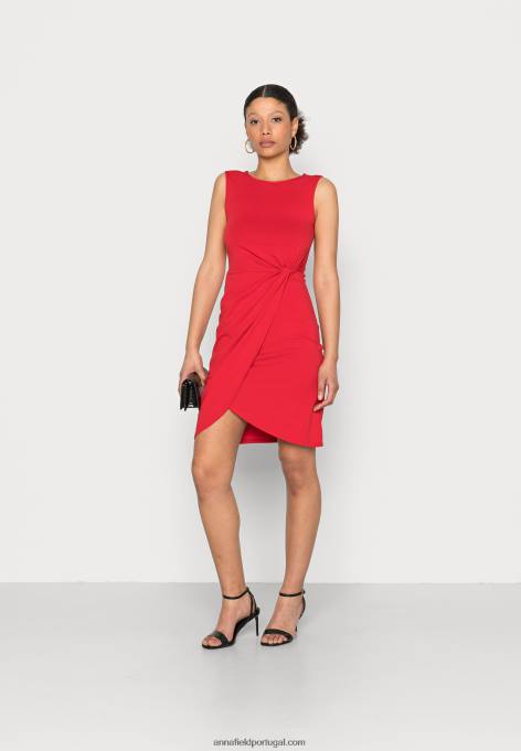 mulheres vestido de jérsei vermelho F4BZ0D104 Anna Field