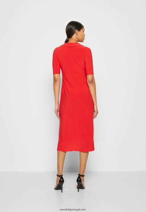 mulheres vestido de jérsei vermelho F4BZ0D142 Anna Field