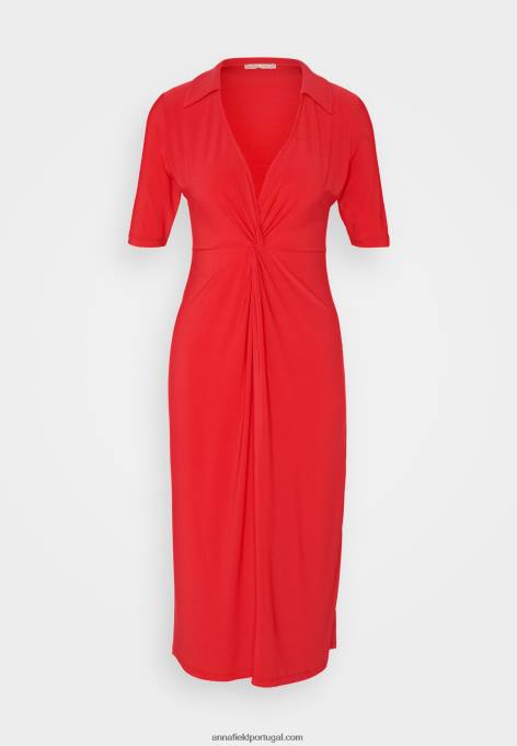mulheres vestido de jérsei vermelho F4BZ0D142 Anna Field