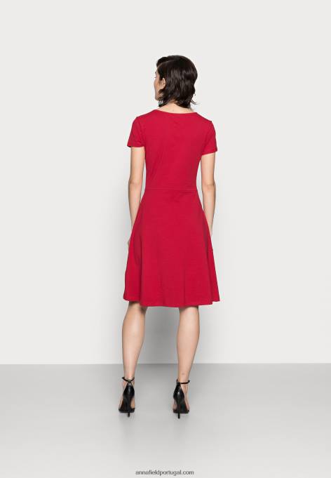 mulheres vestido de jérsei vermelho F4BZ0D144 Anna Field