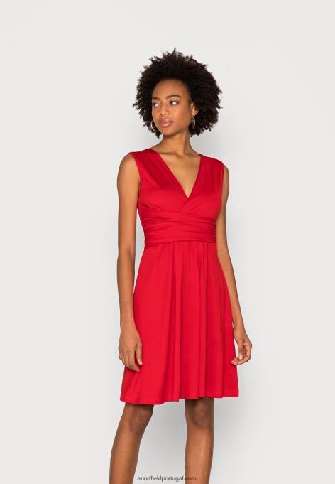 mulheres vestido de jérsei vermelho F4BZ0D172 Anna Field