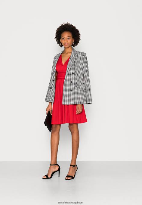 mulheres vestido de jérsei vermelho F4BZ0D172 Anna Field
