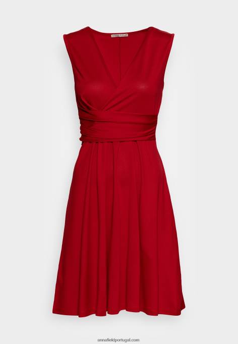 mulheres vestido de jérsei vermelho F4BZ0D172 Anna Field