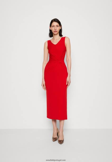 mulheres vestido de jérsei vermelho F4BZ0D46 Anna Field
