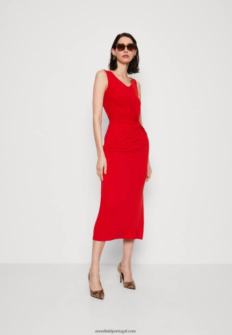 mulheres vestido de jérsei vermelho F4BZ0D46 Anna Field