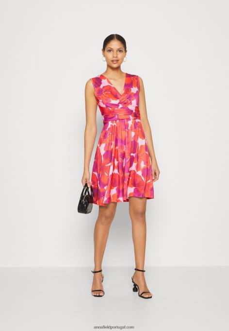 mulheres vestido de jérsei vermelho/rosa F4BZ0D117 Anna Field