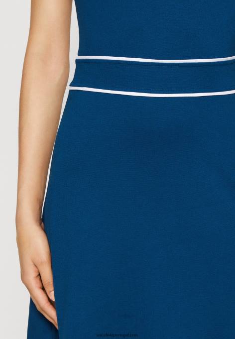 mulheres vestido de jersey azul/branco F4BZ0D124 Anna Field