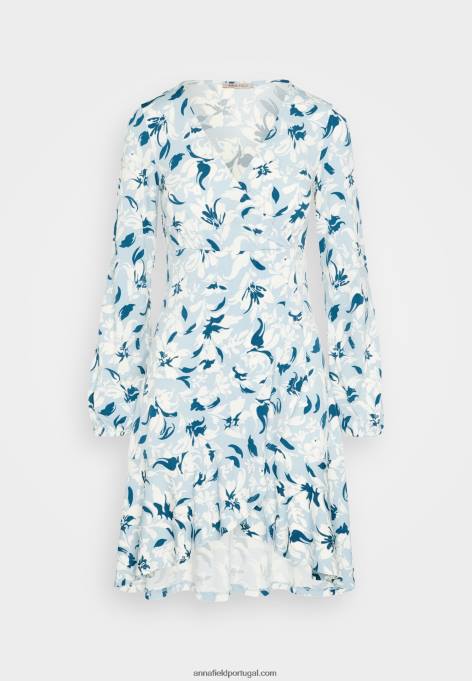 mulheres vestido de jersey azul claro F4BZ0D155 Anna Field