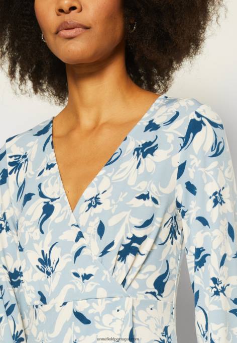 mulheres vestido de jersey azul claro F4BZ0D155 Anna Field