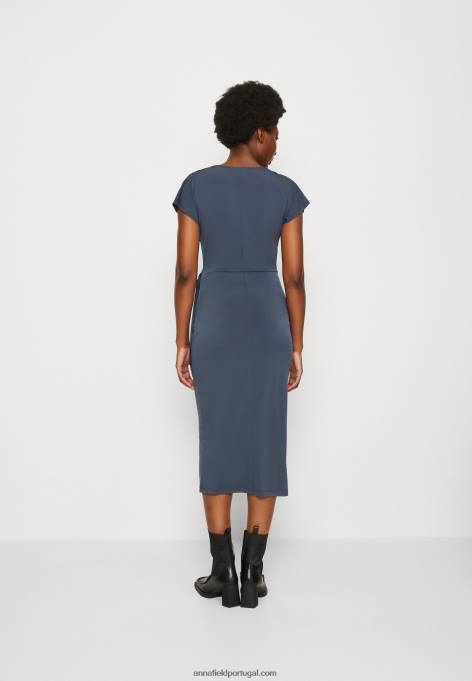 mulheres vestido de jersey azul escuro F4BZ0D139 Anna Field