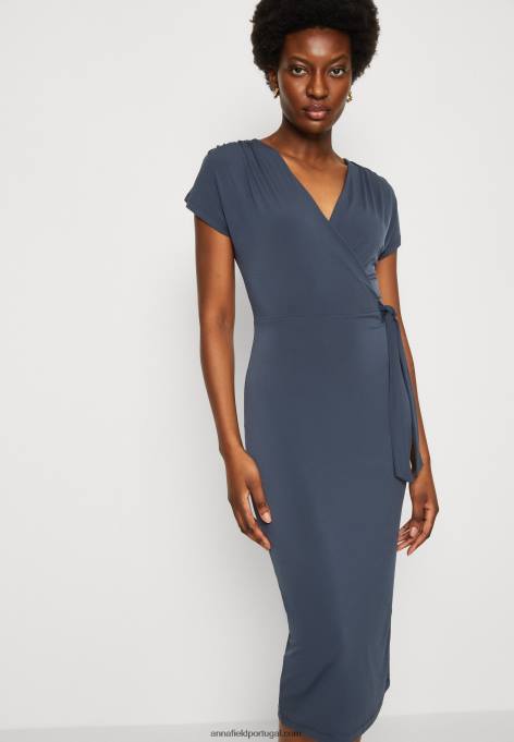 mulheres vestido de jersey azul escuro F4BZ0D139 Anna Field