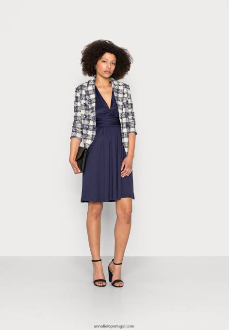 mulheres vestido de jersey azul escuro F4BZ0D154 Anna Field