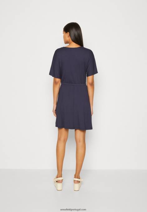 mulheres vestido de jersey azul escuro F4BZ0D168 Anna Field