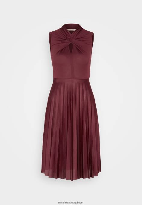 mulheres vestido de jersey bordeaux F4BZ0D177 Anna Field