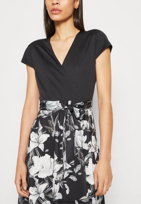 mulheres vestido de jersey preto/cinza/branco F4BZ0D156 Anna Field