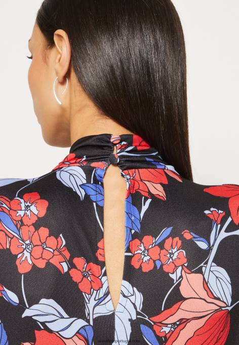 mulheres vestido de jersey preto/vermelho/azul F4BZ0D184 Anna Field