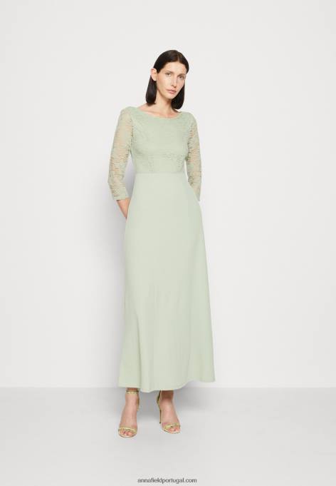 mulheres vestido de jersey verde claro F4BZ0D76 Anna Field