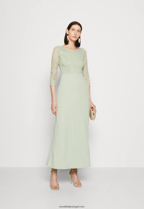 mulheres vestido de jersey verde claro F4BZ0D76 Anna Field