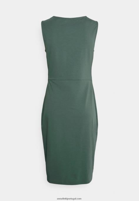 mulheres vestido de jersey verde claro F4BZ0D96 Anna Field