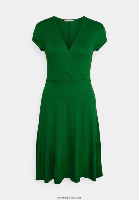 mulheres vestido de jersey verde escuro F4BZ0D116 Anna Field