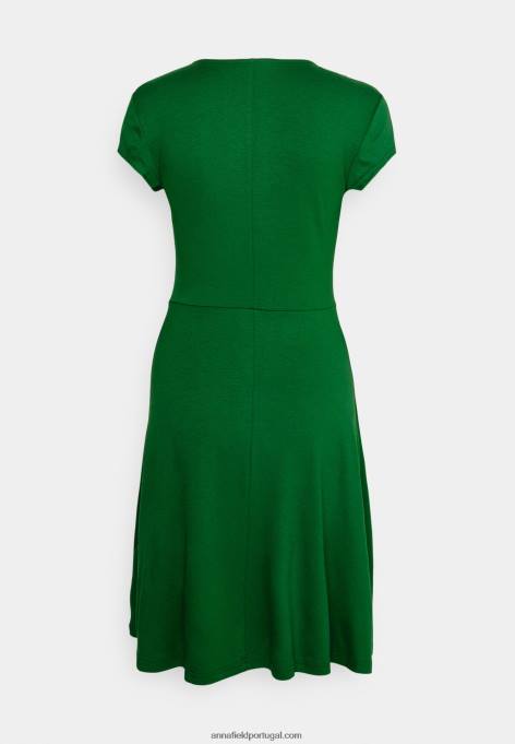 mulheres vestido de jersey verde escuro F4BZ0D116 Anna Field