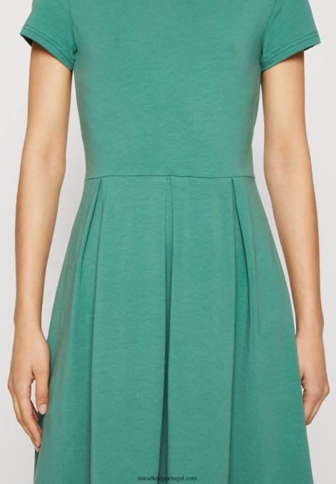 mulheres vestido de jersey verde escuro F4BZ0D153 Anna Field