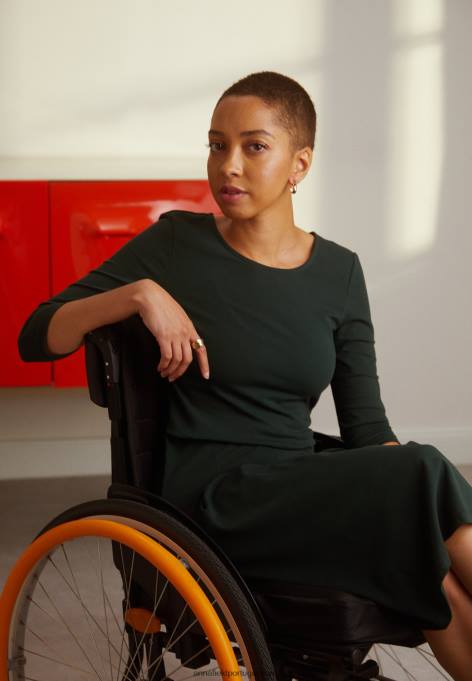 mulheres vestido de jersey verde escuro F4BZ0D190 Anna Field