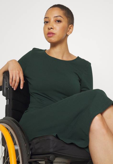 mulheres vestido de jersey verde escuro F4BZ0D190 Anna Field