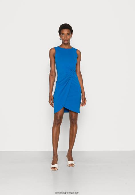 mulheres vestido de malha azul F4BZ0D126 Anna Field