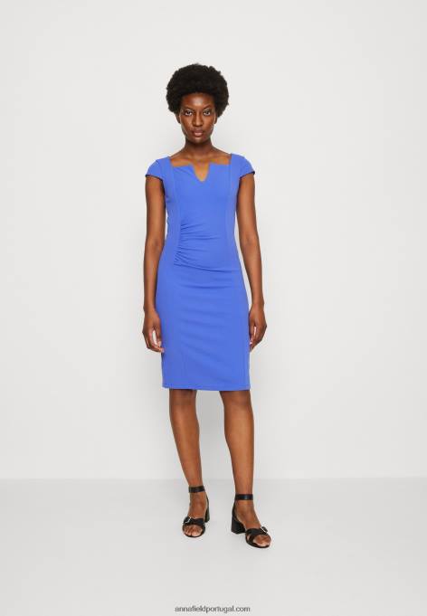 mulheres vestido de malha azul F4BZ0D132 Anna Field