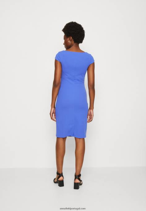 mulheres vestido de malha azul F4BZ0D132 Anna Field