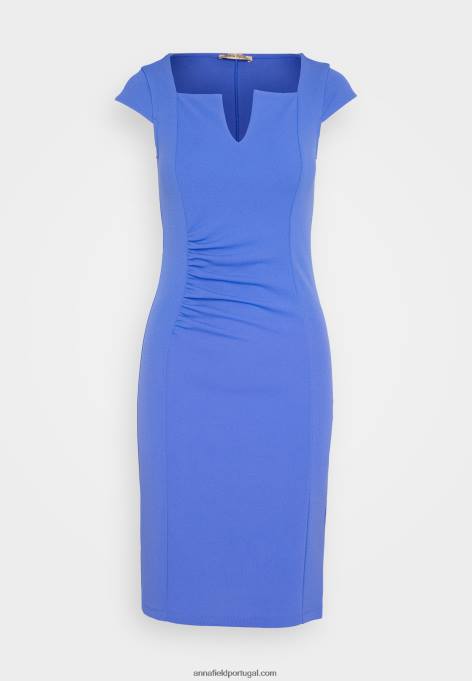 mulheres vestido de malha azul F4BZ0D132 Anna Field