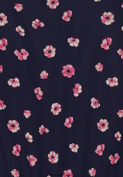 mulheres vestido de manga com decote em v vestido de dia azul escuro/rosa F4BZ0D23 Anna Field